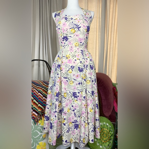 50s Novelty Print Halter Dress - Picture 13 of 13